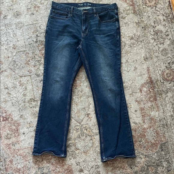 Old Navy Men's Bootcut Jeans - Dark Blue - Picture 3 of 6